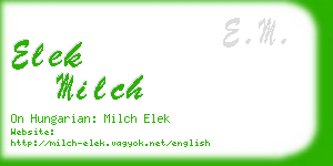 elek milch business card